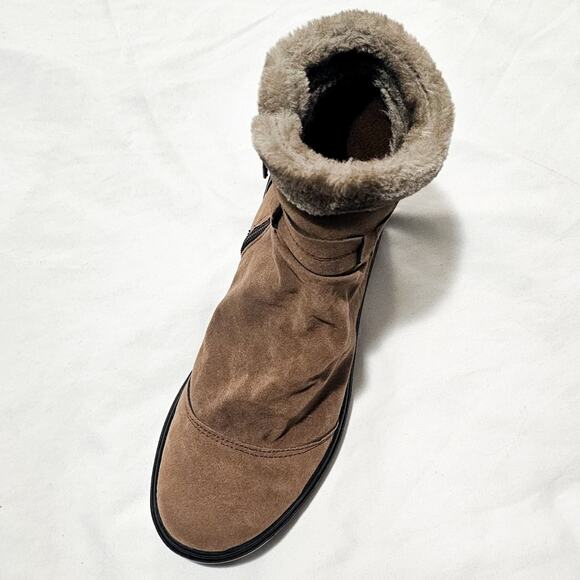 Ingaro New Brown Rushmore faux fur faux suede side zip ankle boots size 9M - Picture 10 of 16